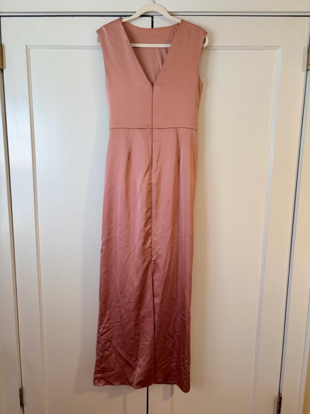 After Six Satin Ruched Evening Gown - Nude - Picture 6 of 8